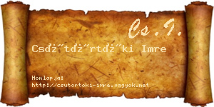 Csütörtöki Imre névjegykártya